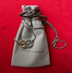 David Yurman 925 Silver  Belmont Curb Link Necklace